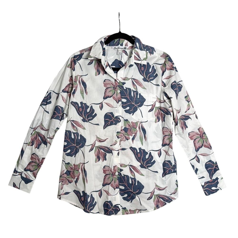Reyn Spooner Women's Aloha Shirt S Floral Cotton Tunic Resort Spoonerkloth